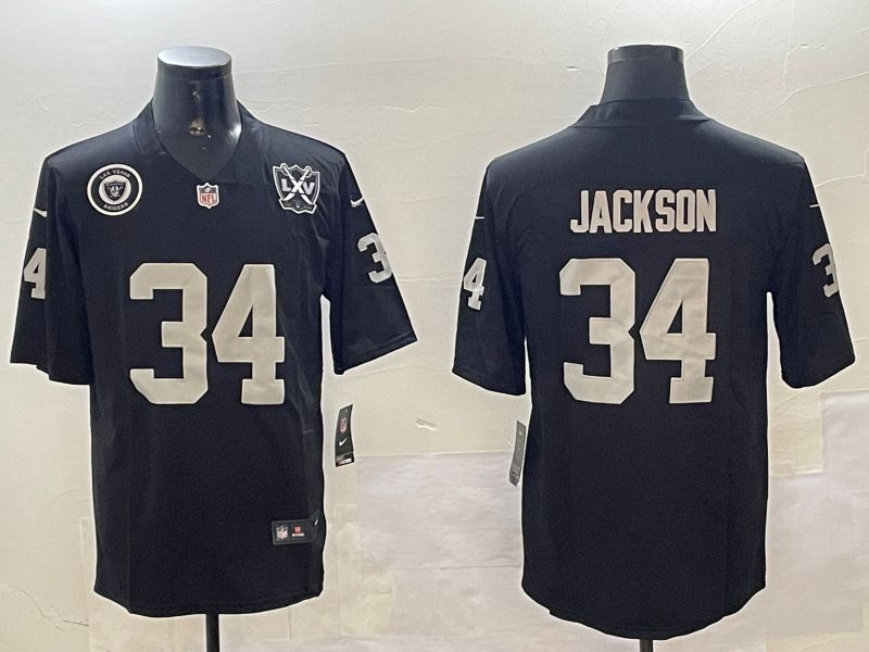 Men Oakland Raiders #34 Jackson Second generation 2024 Nike Limited NFL Jersey style 01083